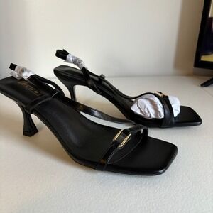 IDIFU Black Strappy Sandals